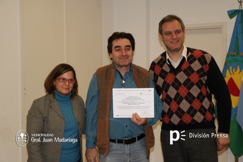 Entregaron los diplomas a los mediadores comunitarios