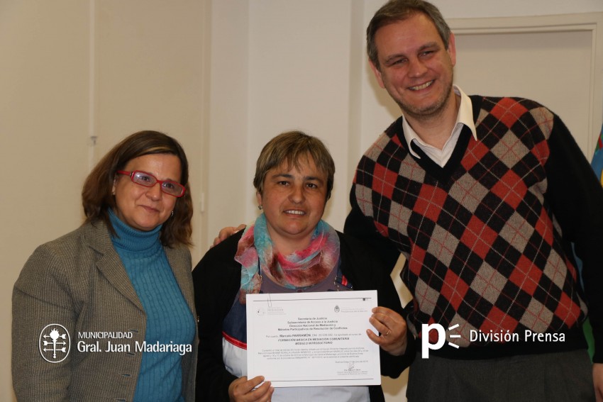 Entregaron los diplomas a los mediadores comunitarios