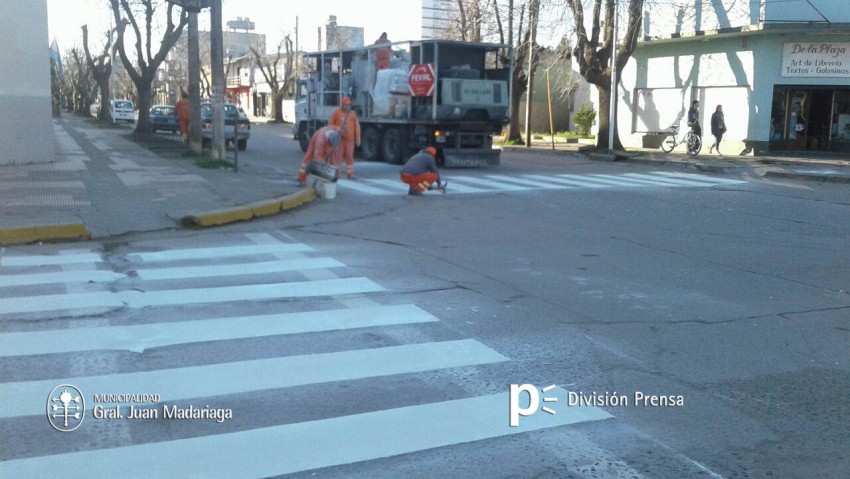 Realizan tareas de demarcacin en calles y accesos a la ciudad