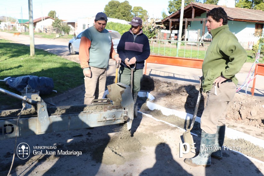 La planta mvil de hormign comenz con la tarea de bacheo