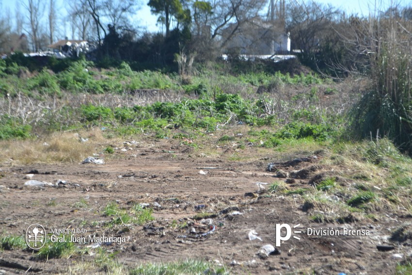 Empleados municipales realizaron la limpieza de un basural clandestino