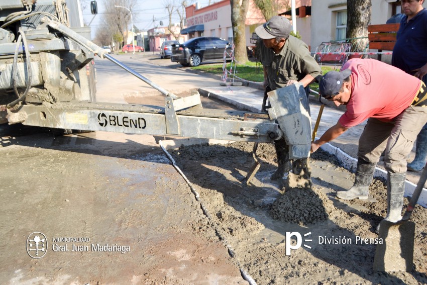 Repavimentaron un tramo de la calle Zubiaurre