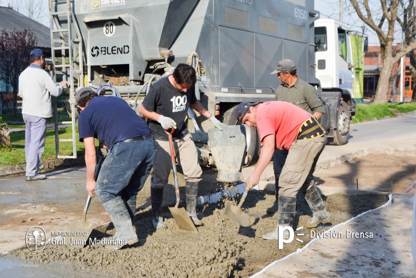 Repavimentaron un tramo de la calle Zubiaurre