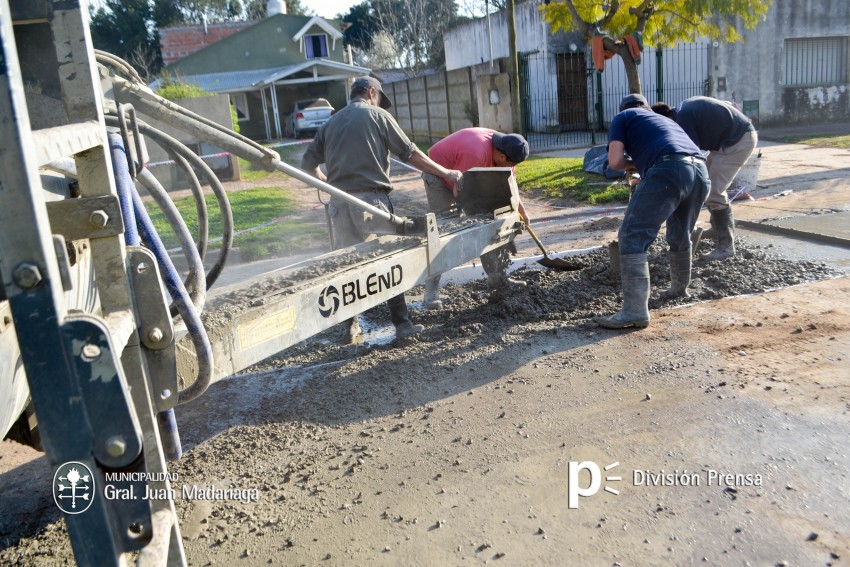 Repavimentaron un tramo de la calle Zubiaurre