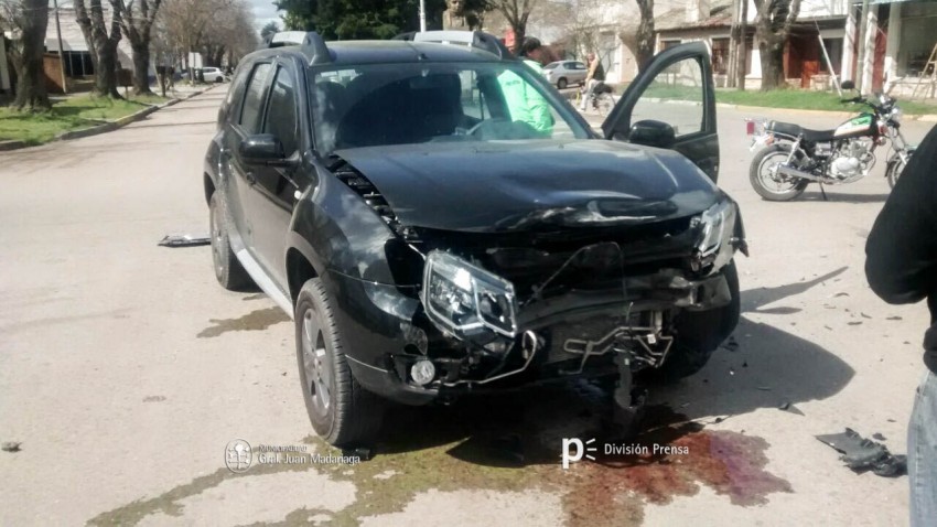 Choque sin consecuencias en pleno centro