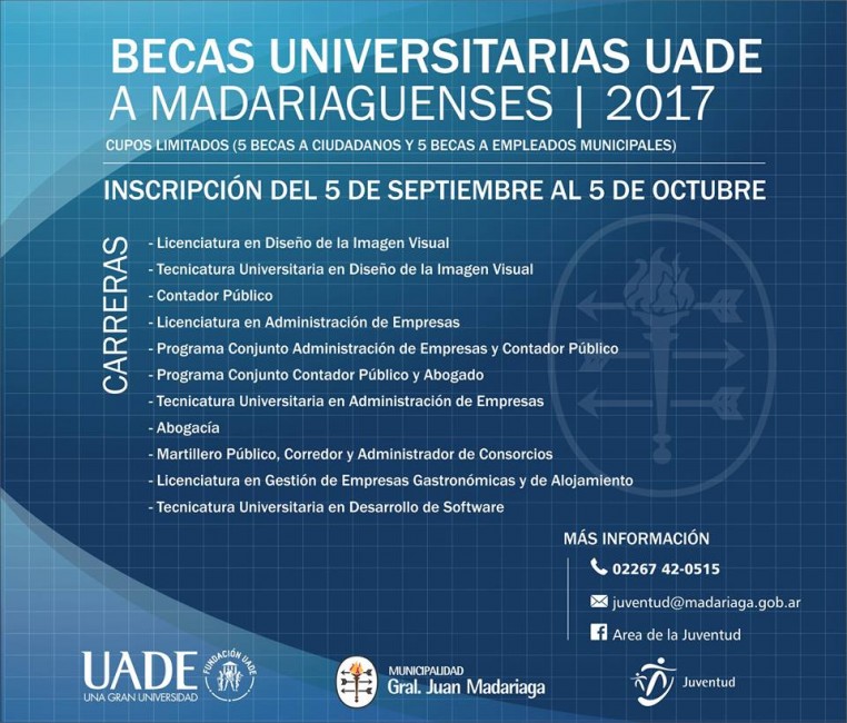 Abrieron la inscripcin para las becas de UADE 2017