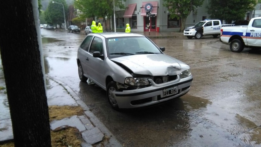 Choque sin consecuencias en pleno centro