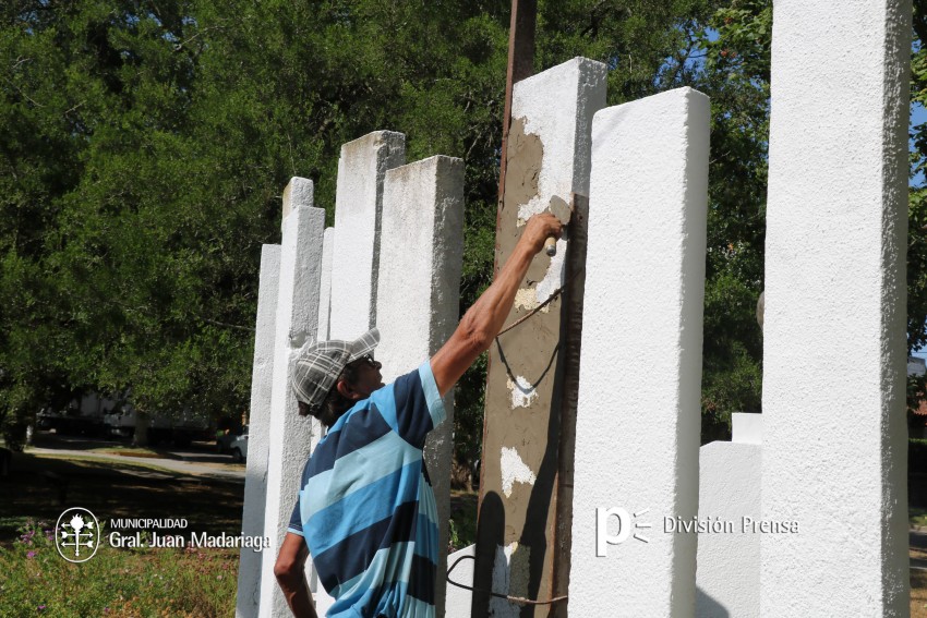 Refaccionan el monumento a Benjamn Zubiaurre