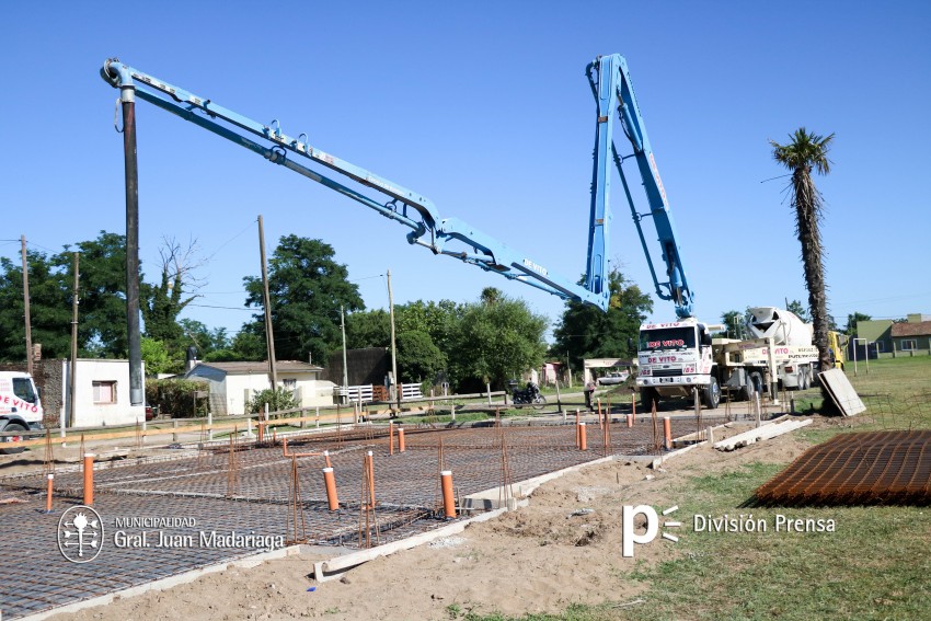 Avanza la construcci�n de la platea del Jard�n Maternal