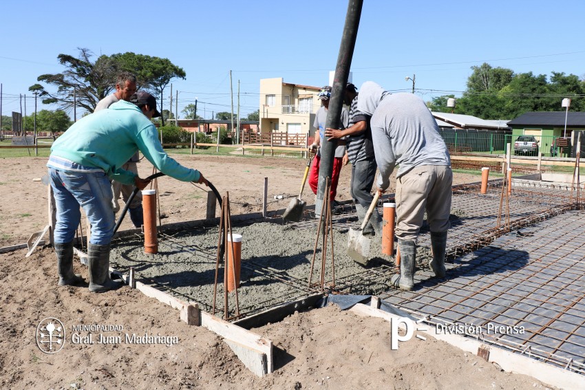 Avanza la construcci�n de la platea del Jard�n Maternal