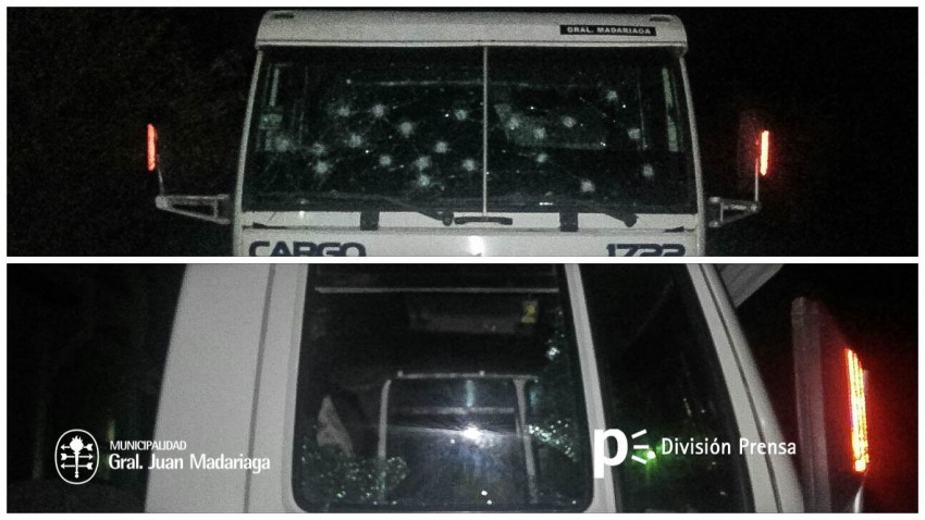 Investigan roturas en un cami�n con un elemento contundente