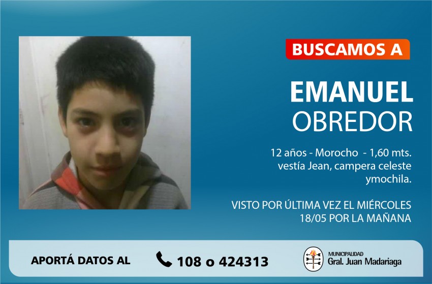 fRANCO EMANUEL OBREGON MENOR DESAPARECIDO 22