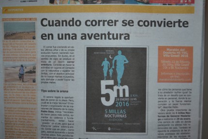 Las 5 Millas Nocturnas llegaron a medios nacionales