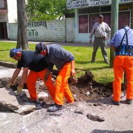 Continan los trabajos de bacheo