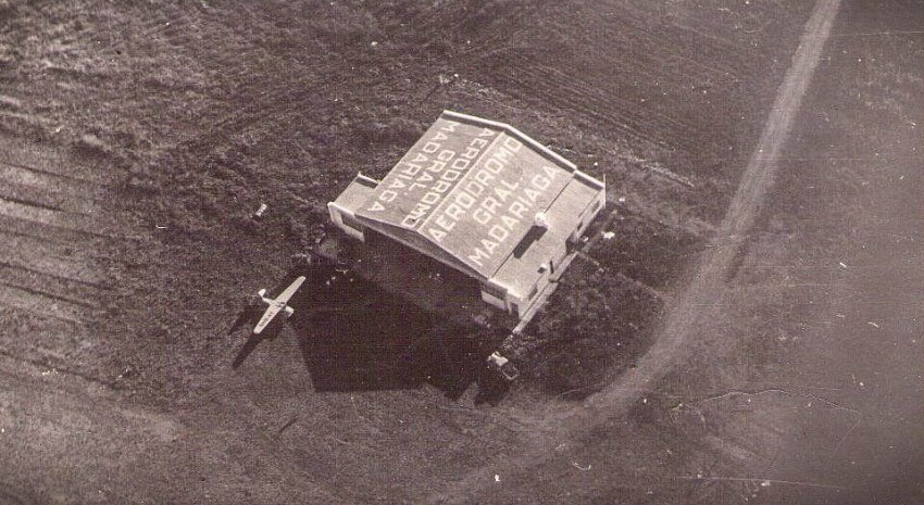 Vista aerea del aeroclub Madariaga en 1955