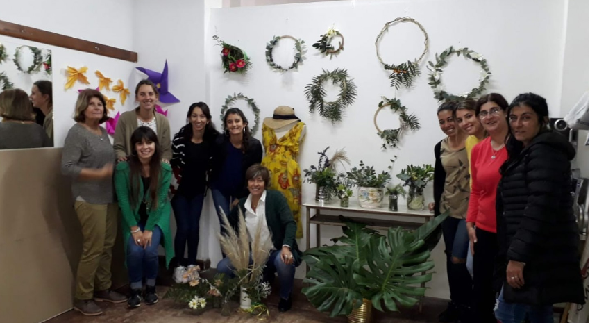 alumnas de vidrierismo