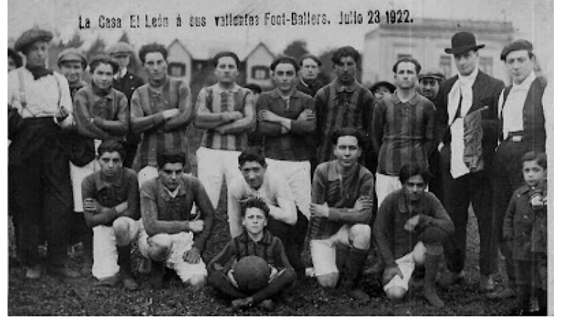 Equipo de ftbol de El Len en julio de 1922