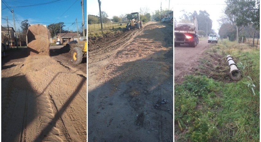 tubos y polvo de piedra